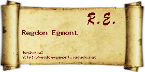 Regdon Egmont névjegykártya